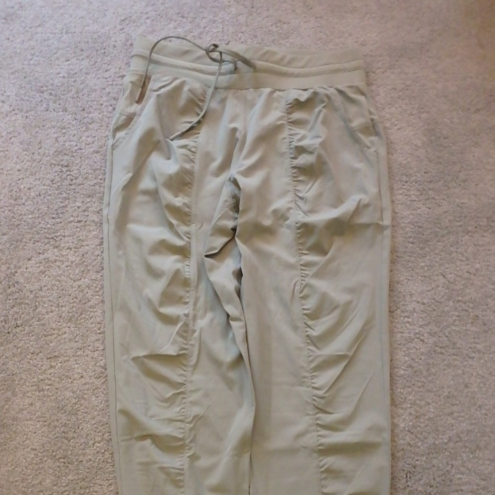 NWOT Khaki lightweight joggers with shirring in front